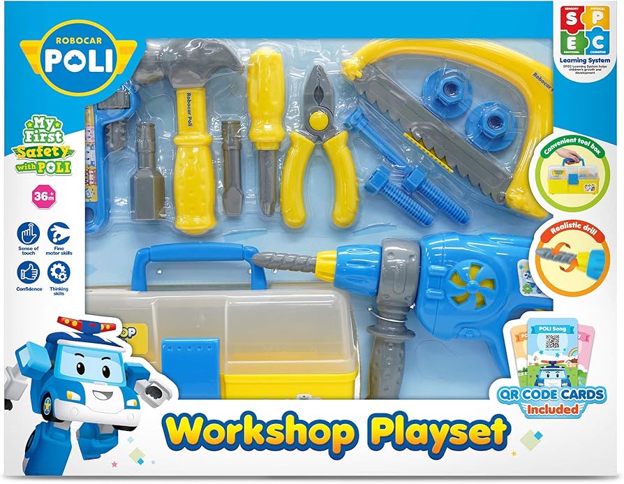 Amazon.com: Robocar Poli Kit de juego de caja de herramientas para